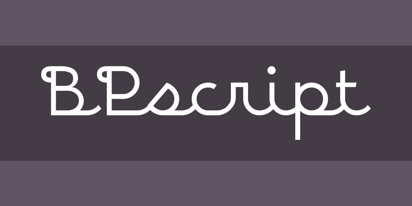 Пример шрифта BPscript Regular
